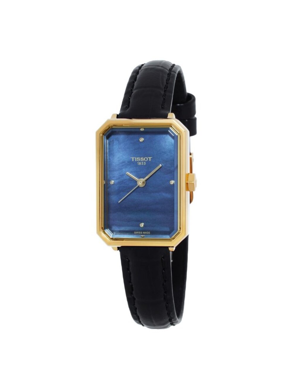 NWT Tissot SRV Quartz Black Mother of Pearl Dial Watch